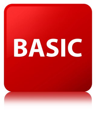 Temel kırmızı kare düğme