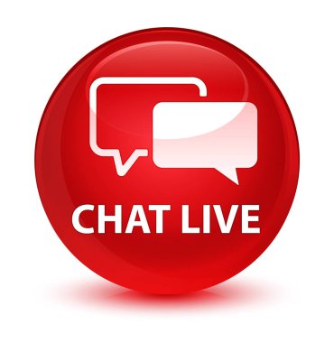 Sohbet canlı cam gibi kırmızı yuvarlak düğmesi