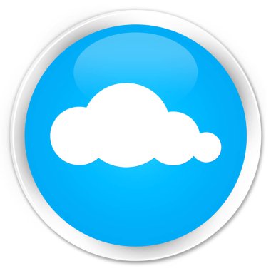 Bulut kutsal kişilerin resmi sigorta primi camgöbeği mavi yuvarlak düğme