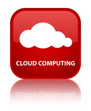Bulut bilgi işlem özel kırmızı kare düğme