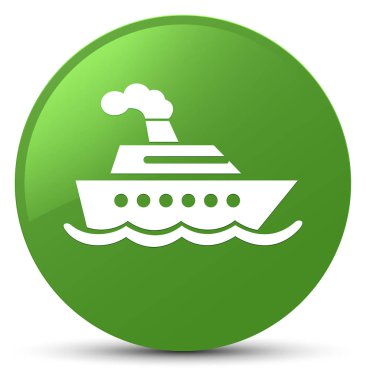 Cruise Gemi kutsal kişilerin resmi yumuşak yeşil yuvarlak düğme