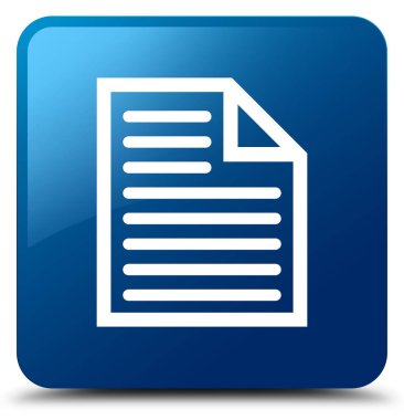 Belge sayfa simgesi mavi kare düğme