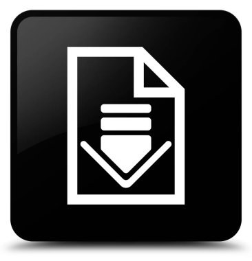Belge simgesi siyah kare düğme download