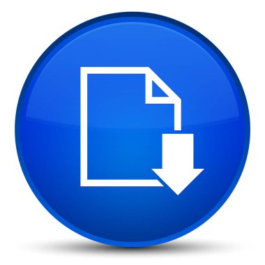 Belge simgesi özel mavi yuvarlak düğmesini indir