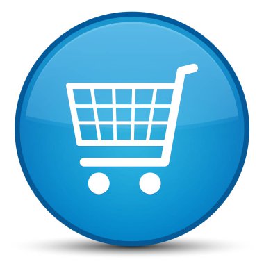 E-ticaret simgesi özel mavi mavi yuvarlak düğmesi
