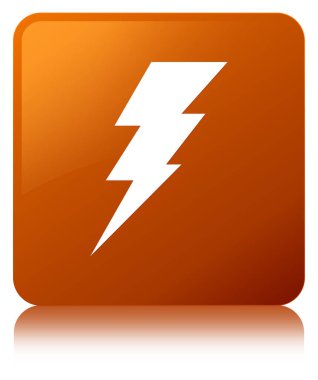 Elektrik kutsal kişilerin resmi kahverengi kare düğme