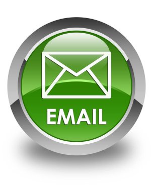 E-posta parlak yumuşak yeşil yuvarlak düğme