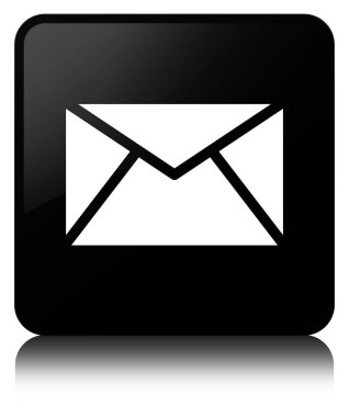 E-posta kutsal kişilerin resmi siyah kare düğme