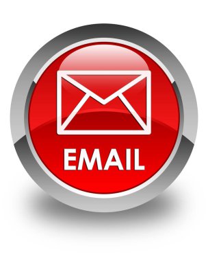 E-posta parlak düğme kırmızı