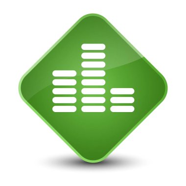 Equalizer'ı kutsal kişilerin resmi zarif yumuşak yeşil elmas düğme