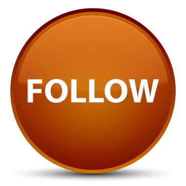 Özel kahverengi yuvarlak düğmesini izleyin