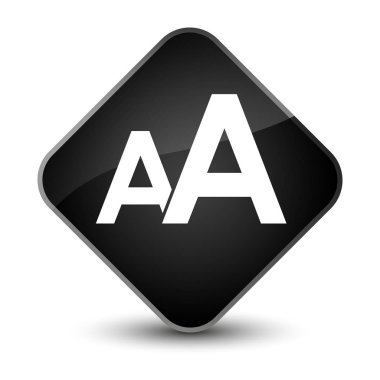 Yazı tipi boyutu kutsal kişilerin resmi zarif siyah elmas düğme