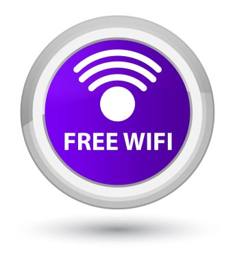 Ücretsiz Wi-Fi baş mor yuvarlak düğmesi