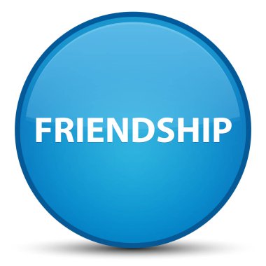 Dostluk özel camgöbeği mavi yuvarlak düğmesi