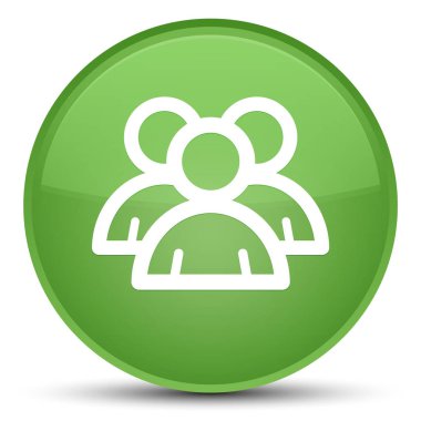 Grup simgesi özel yumuşak yeşil yuvarlak düğmesi