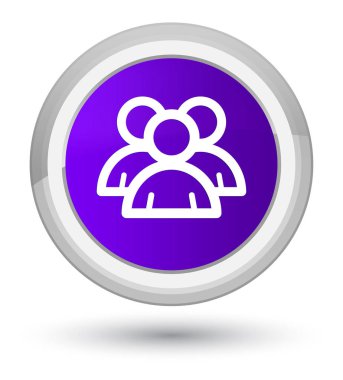 Grup simgesi Başbakan mor yuvarlak düğmesi