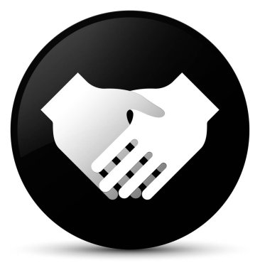 El sıkışma simge siyah yuvarlak düğmesi