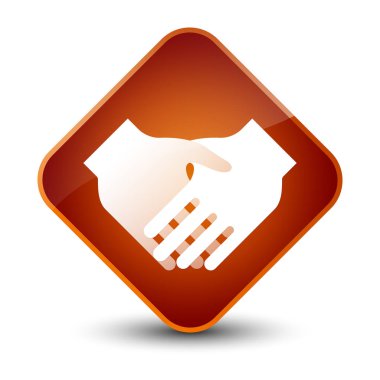 El sıkışma kutsal kişilerin resmi zarif kahverengi elmas düğme