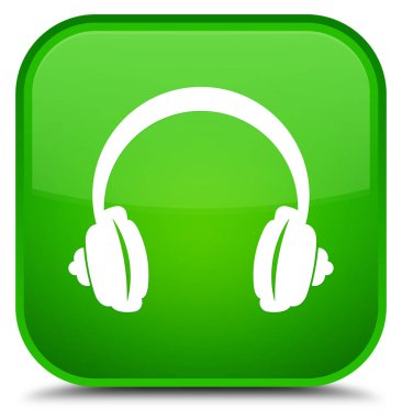 Kulaklık kutsal kişilerin resmi özel yeşil kare düğme