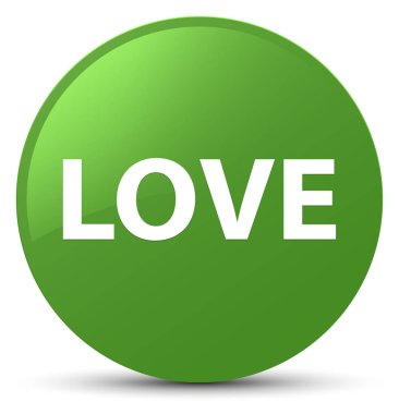 Aşk yumuşak yeşil yuvarlak düğmesi