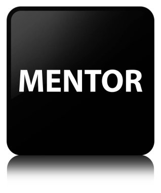 Akıl hocası siyah kare düğme