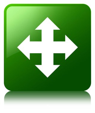 Hareket simgesi yeşil kare düğme