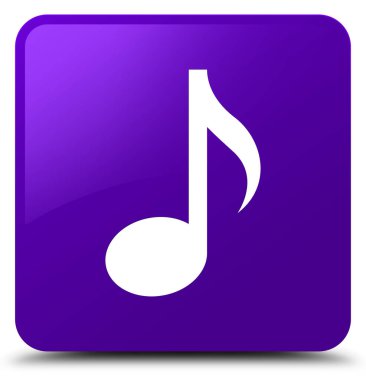 Müzik simgesini mor kare düğme