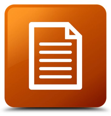 Sayfa simgesi kahverengi kare düğme