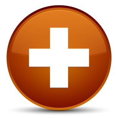 Simgesi özel kahverengi yuvarlak düğmesi