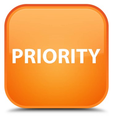 Öncelik özel turuncu kare düğme