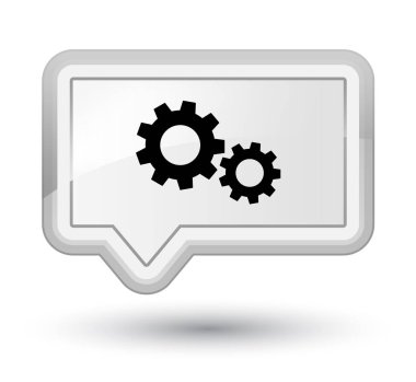 İşlem simgesi baş beyaz bayrak düğmesini