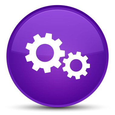 İşlem simgesi özel mor yuvarlak düğmesi