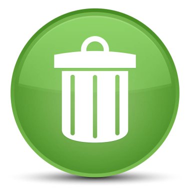 Geri dönüşüm kutusu simgesini özel yumuşak yeşil yuvarlak düğmesi