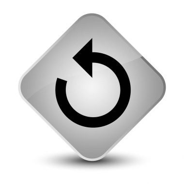 Yenile ok simgesi zarif beyaz elmas düğmesi