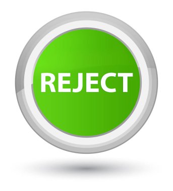 Asal yumuşak yeşil yuvarlak düğmeye reddetmek