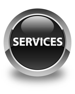 Hizmetleri parlak düğme siyah