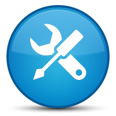 Ayarları simgesi özel mavi mavi yuvarlak düğmesi