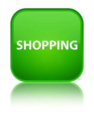 Özel yeşil kare düğme alışveriş