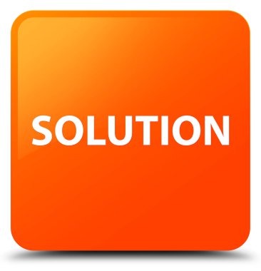 Çözüm turuncu kare düğme