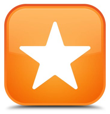 Yıldız simgesi özel turuncu kare düğme