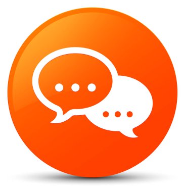 Konuşma balonu simgesinin düğmenin turuncu