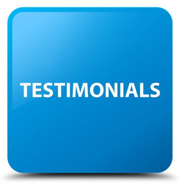 Referansları camgöbeği mavi kare düğme