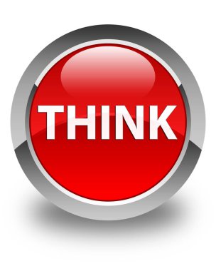 Parlak düğme yuvarlak kırmızı düşünüyorum