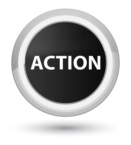 Action prime black round button — Stock Photo, Image