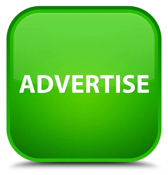 Advertise special green square button — Stock Photo, Image