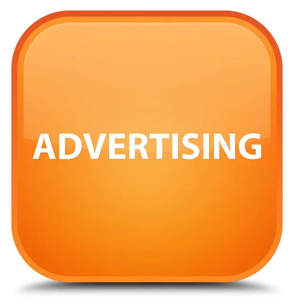 Publicidade botão quadrado laranja especial — Fotografia de Stock