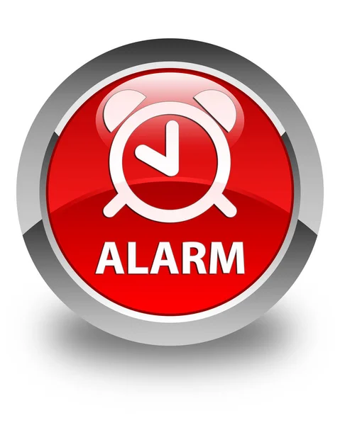 Alarm glänzend rote runde Taste — Stockfoto