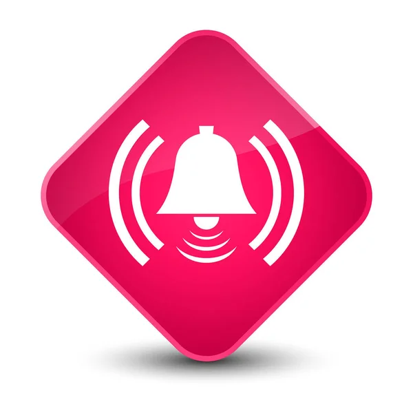 Alarm icon elegant pink diamond button — Stock Photo, Image