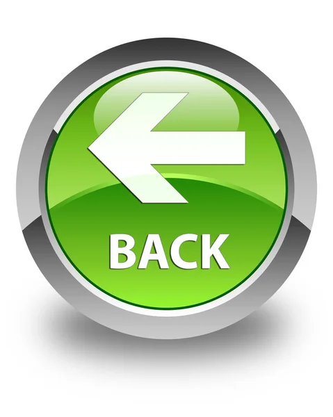 Back glossy green round button — Stock Photo, Image