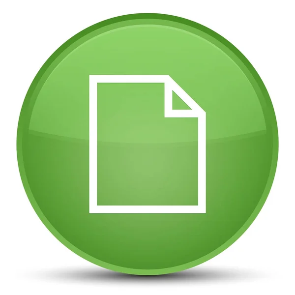 Порожня піктограма сторінки спеціальна м'яка зелена кругла кнопка — стокове фото